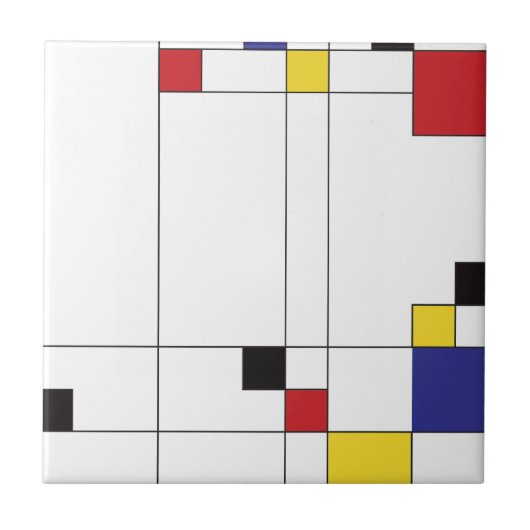 DeStijl Kunst Fliese (Vorderseite)