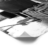 Destillation aus schwarzem und weißem Foto Poster (Ecke)