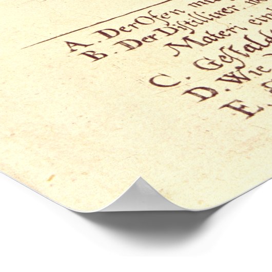 Destillationsausrüstung Poster (Ecke)