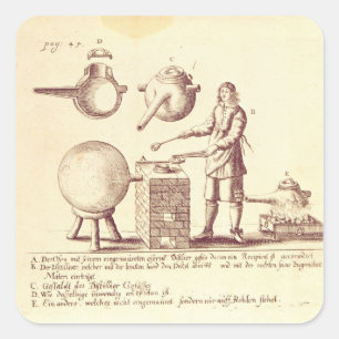 Destillationsausrüstung Quadratischer Aufkleber