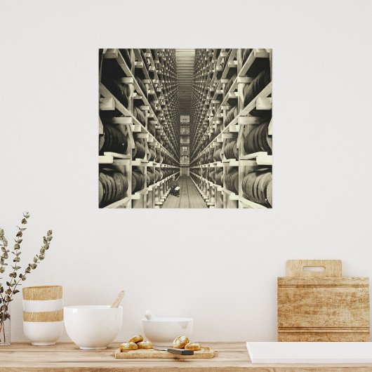 Destillery Barrel Racks 1905 Poster (Küche)