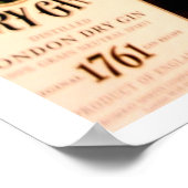 Destillierter Kornmais und Wacholderbeeren Poster (Ecke)