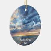 Destin Beach Custom Your Own Fotos 2 Seiten Keramik Ornament (Rechts)