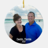 Destin Beach Custom Your Own Fotos 2 Seiten Keramik Ornament (Hinten)