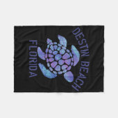Destin Beach, Fl Beach Design _ Tribal Turtle Gesc Fleecedecke (Vorderseite (Horizontal))