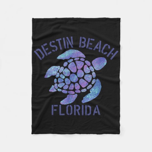 Destin Beach, Fl Beach Design _ Tribal Turtle Gesc Fleecedecke (Vorderseite)