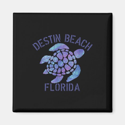 Destin Beach, Fl Beach Design _ Tribal Turtle Gesc Magnet (Vorne)