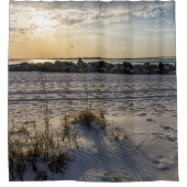 Destin Beach Florida Jetty Sunset Duschvorhang (Vorderseite)