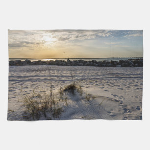 Destin Beach Florida Jetty Sunset Küchentuch