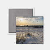 Destin Beach Florida Jetty Sunset Magnet (Vorderseite/Rückseite)