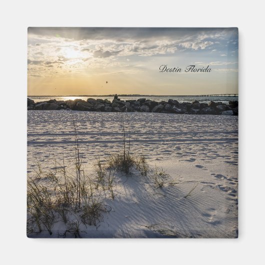 Destin Beach Florida Jetty Sunset Magnet (Vorne)