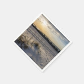 Destin Beach Florida Jetty Sunset Paper Napkin Serviette (Ecke)