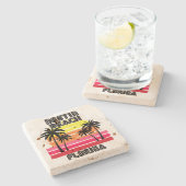 Destin Beach, Florida Steinuntersetzer (Seitenansicht)