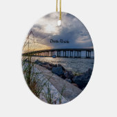 Destin East Pass Sunset Circle Ornament (Rechts)