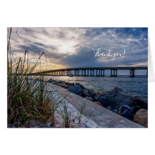 Destin East Pass Sunset Danke Karte