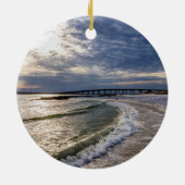 Destin Florida Abend Waves Circle Ornament (Hinten)