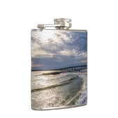 Destin Florida Abend Waves Flask Flachmann (Rechts)
