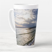 Destin Florida Abend Waves Latte Tasse (Linke Ecke)