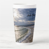 Destin Florida Abend Waves Latte Tasse (Vorderseite)