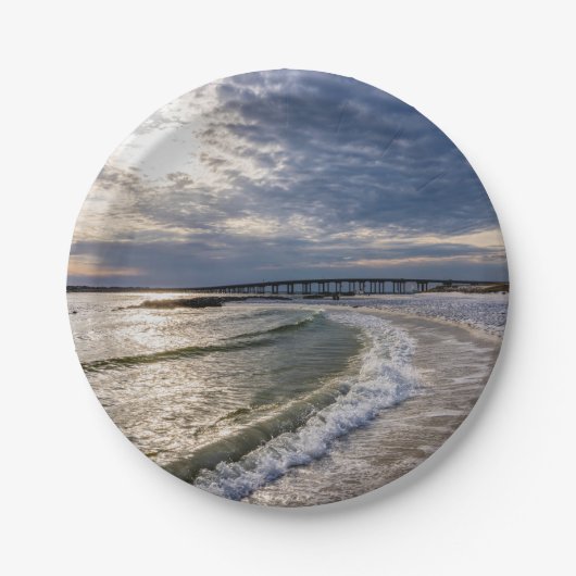 Destin Florida Abend Waves Paper Teller (Vorderseite)