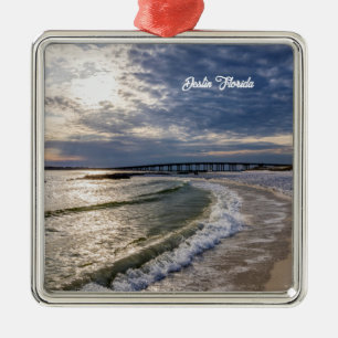 Destin Florida Abendwellen-Ornament Ornament Aus Metall