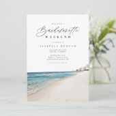 DESTIN Florida Bachelorette - Zeitplan Einladung (Stehend Vorderseite)