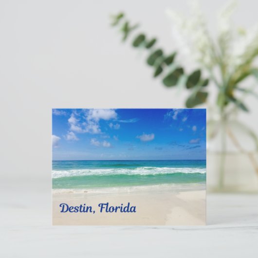 Destin Florida Beach Fotografie Urlaub Postkarte (Stehend Vorderseite)