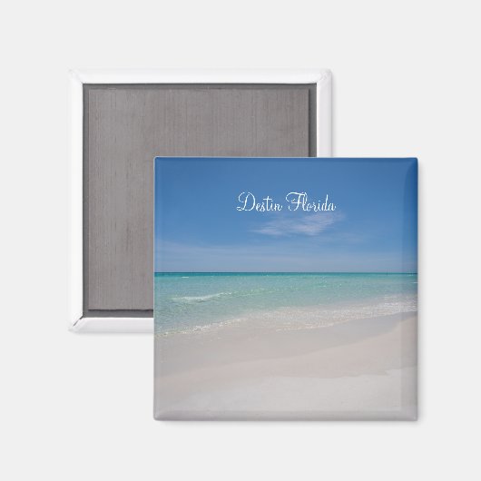 Destin Florida Beach Square Magnet (Vorderseite/Rückseite)