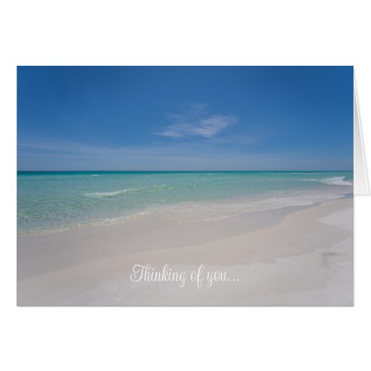 Destin Florida Beach Thinking Of You Card (Vorderseite (Horizontal))