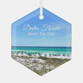 Destin Florida Beach Trip Ocean Sake Weihnachten Ornament Aus Glas (Vorderseite)