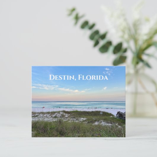Destin Florida Beautiful Sunset Beach Foto Postkarte (Stehend Vorderseite)