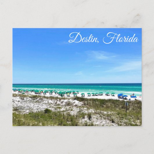 Destin Florida Coast Beach Umbrellas Fotografie Postkarte (Vorderseite)