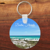 Destin Florida Coast Beach Umbrellas Fotografie Schlüsselanhänger (Vorderseite)