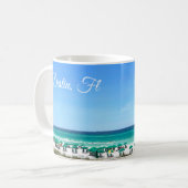 Destin Florida Coast Beach Umbrellas Hübsche Custo Kaffeetasse (Vorderseite Links)