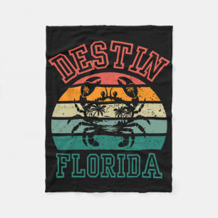 Destin Florida Fl Surfen Retro Sonnenuntergang Us Fleecedecke