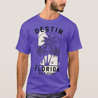 Destin Florida Golfküste Minimalistisch Palmenbaum T-Shirt