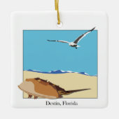 Destin, Florida Horseshoe Crab Sea Gull Beach Keramikornament (Vorderseite)