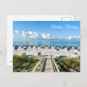 Destin Florida Hübsch Beach Umbrellas Fotografie Postkarte (Vorne/Hinten)
