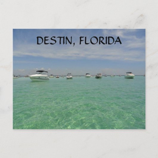 DESTIN FLORIDA NAUTICAL POSTCARD AUF CRAB ISLAND POSTKARTE (Vorderseite)