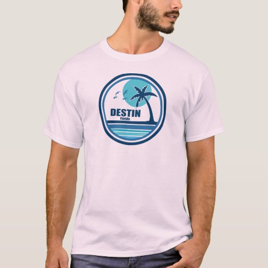 Destin Florida Palm Tree Birds T-Shirt (Vorderseite)