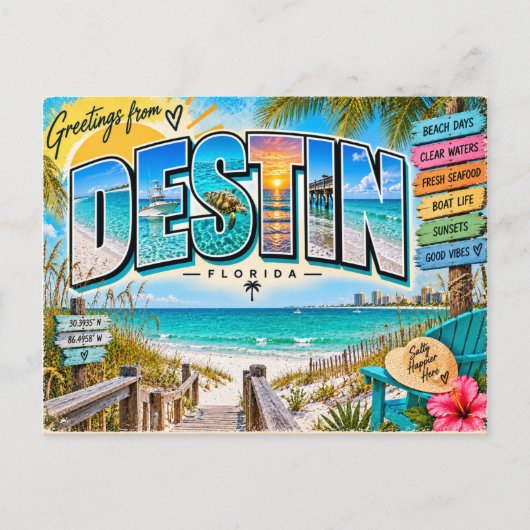 Destin Florida Postkarte (Vorderseite)