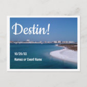 Destin Florida Save the Date Hochzeit oder Veranst Postkarte (Vorderseite)