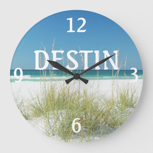 DESTIN Florida Seehafer-Strand-Wanduhr Große Wanduhr (Vorderseite)