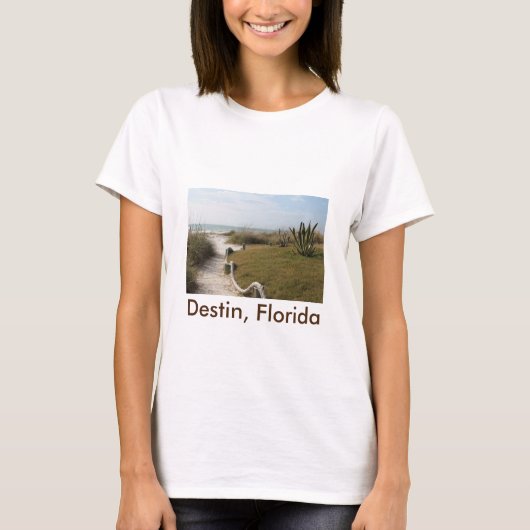 Destin Florida Strandweg T-Shirt (Vorderseite)