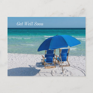 Destin Florida Stühle und Regenschirm gut machen Postkarte