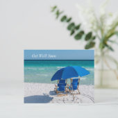 Destin Florida Stühle und Regenschirm gut machen Postkarte (Stehend Vorderseite)