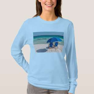 Destin Florida Stühle und Regenschirm T-Shirt