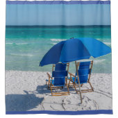 Destin Florida Stühle und Regenschirmduschvorhang Duschvorhang (Vorderseite)