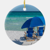 Destin Florida Stühle und Umbrella Circle Ornament (Hinten)