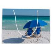 Destin Florida Stühle und Umbrella Geschenktasche Große Geschenktüte (Rückseite)